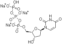 2'-Deoxyuridine-5'-triphosphate trisodium salt molecular structure (CAS 102814-08-4)