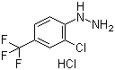 [2-Chloro-4-(trifluoromethyl)phenyl]hydrazine hydrochloride molecular structure (CAS 1029649-46-4)