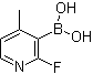 (2-Fluoro-4-methylpyridin-3-yl)boronic acid molecular structure (CAS 1029654-30-5)