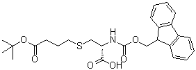 (R)-4-[[2-Carboxy-2-[[(9H-fluoren-9-ylmethoxy)carbonyl]amino]ethyl]thio]butanoic acid 1-(1,1-dimethylethyl) ester molecular structure (CAS 102971-73-3)