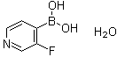 (3-Fluoro-4-pyridinyl)boronic acid hydrate molecular structure (CAS 1029880-18-9)