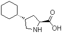 反式-4-环己基-L-脯氨酸分子结构 (CAS 103201-78-1)