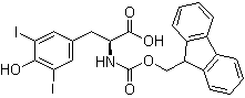 N-[(9H-Fluoren-9-ylmethoxy)carbonyl]-3,5-diiodo-L-tyrosine molecular structure (CAS 103213-31-6)