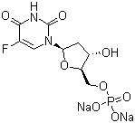 2'-Deoxy-5-fluoro-5'-uridylic acid disodium salt molecular structure (CAS 103226-10-4)