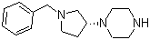 1-[(3R)-1-(苯甲基)-3-吡咯烷基]哌嗪分子结构 (CAS 1032446-28-8)
