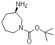 (3R)-3-氨基六氢-1H-氮杂卓-1-羧酸叔丁酯分子结构 (CAS 1032684-85-7)