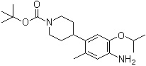 tert-Butyl 4-(4-amino-5-isopropoxy-2-methylphenyl)piperidine-1-carboxylate molecular structure (CAS 1032903-63-1)