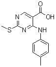 4-[(4-Methylphenyl)amino]-2-(methylthio)-5-pyrimidinecarboxylic acid molecular structure (CAS 1033194-60-3)