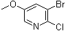 3-Bromo-2-chloro-5-methoxypyridine molecular structure (CAS 1033202-44-6)