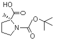(2S)-2-Methyl-1,2-pyrrolidinedicarboxylic acid 1-(1,1-dimethylethyl) ester molecular structure (CAS 103336-06-7)
