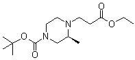 tert-Butyl (3S)-4-(3-ethoxy-3-oxopropyl)-3-methylpiperazine-1-carboxylate molecular structure (CAS 1033717-61-1)