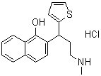 2-[3-(Methylamino)-1-(2-thienyl)propyl]-1-naphthalenol hydrochloride (1:1) molecular structure (CAS 1033719-36-6)