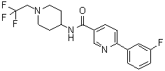 6-(3-Fluorophenyl)-N-[1-(2,2,2-trifluoroethyl)-4-piperidinyl]-3-pyridinecarboxamide molecular structure (CAS 1033836-12-2)