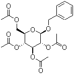 structure of CAS# 10343-13-2, Phenylmethyl beta-D-glucopyranoside 2,3,4,6-tetraacetate;Benzyl glucopyranoside tetraacetate; beta-D-Benzyl glucopyranoside tetraacetate; Phenylmethyl beta-D-glucopyranoside tetraacetate; Benzyl 2,3,4,6-tetra-O-acetyl-beta-D-glucopyranoside; Benzyl beta-D-glucopyranoside tetraacetate