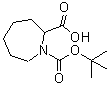 Hexahydro-1H-azepine-1,2-dicarboxylic acid 1-(1,1-dimethylethyl) ester molecular structure (CAS 1034708-26-3)