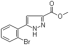 Methyl 5-(2-bromophenyl)-1H-pyrazole-3-carboxylate molecular structure (CAS 1035235-11-0)