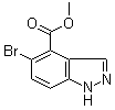 Methyl 5-bromo-1H-indazole-4-carboxylate molecular structure (CAS 1037840-79-1)