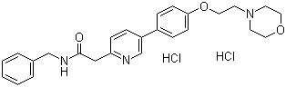 5-[4-[2-(4-Morpholinyl)ethoxy]phenyl]-N-(phenylmethyl)-2-pyridineacetamide hydrochloride molecular structure (CAS 1038395-65-1)