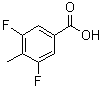 3,5-Difluoro-4-methylbenzoic acid molecular structure (CAS 103877-76-5)
