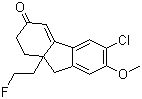 6-Chloro-9a-(2-fluoroethyl)-1,2,9,9a-tetrahydro-7-methoxy-3H-fluoren-3-one molecular structure (CAS 1039456-85-3)