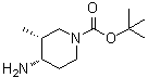 (3R,4S)-rel-4-Amino-3-methyl-1-piperidinecarboxylic acid 1,1-dimethylethyl ester molecular structure (CAS 1039741-10-0)