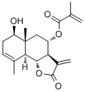 8alpha-甲基丙烯酰氧基巴尔喀蒿烯内酯分子结构 (CAS 104021-39-8)