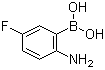 结构式 CAS# 1040400-87-0, (2-氨基-5-氟苯基)硼酸