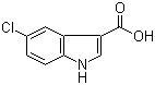 5-氯吲哚-3-羧酸分子结构 (CAS 10406-05-0)