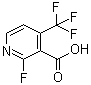 2-Fluoro-4-(trifluoromethyl)pyridine-3-carboxylic acid molecular structure (CAS 1040681-74-0)