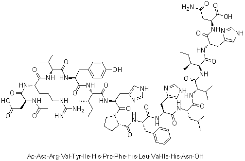N-Acetylrenin substrate tetradecapeptide (human) molecular structure (CAS 104180-27-0)