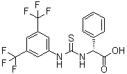 (alphaR)-alpha-[[[[3,5-Bis(trifluoromethyl)phenyl]amino]thioxomethyl]amino]benzeneacetic acid molecular structure (CAS 1042303-85-4)