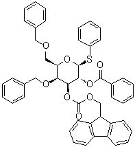 苯基 4,6-二-O-(苯基甲基)-1-硫代-beta-D-吡喃半乳糖苷 2-苯甲酸酯 3-(9H-芴-9-基甲基碳酸酯)分子结构 (CAS 1042374-62-8)