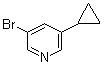 3-溴-5-环丙基吡啶分子结构 (CAS 1044210-57-2)