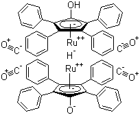 1-羟基四苯基环戊二烯四羰基二钌分子结构 (CAS 104439-77-2)