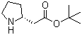 (S)-吡咯烷-2-乙酸叔丁酯分子结构 (CAS 104553-43-7)