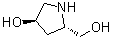 (2S,4R)-2-Hydroxymethylpyrrolidin-4-ol molecular structure (CAS 104587-51-1)