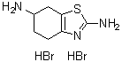 4,5,6,7-四氢苯并噻唑-2,6-二胺二氢溴酸盐分子结构 (CAS 104617-55-2)