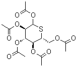 1,2,3,4,6-五-O-乙酰基-5-硫代-D-吡喃葡萄糖分子结构 (CAS 10470-80-1)