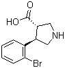 (3S,4R)-4-(2-Bromophenyl)pyrrolidine-3-carboxylic acid molecular structure (CAS 1047651-83-1)