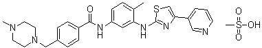 马赛替尼甲磺酸盐分子结构 (CAS 1048007-93-7)