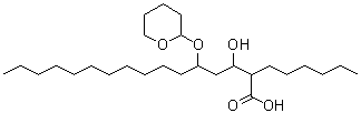 2-己基-3-羟基-5-[(四氢-2H-吡喃-2-基)氧基]十六烷酸分子结构 (CAS 104801-93-6)