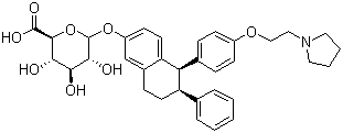葡萄糖苷酸拉索昔芬分子结构 (CAS 1048953-95-2)