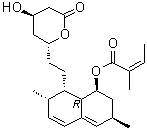 (2Z)-2-Methyl-2-butenoic acid (1S,3R,7S,8S,8aR)-1,2,3,7,8,8a-hexahydro-3,7-dimethyl-8-[2-[(2R,4R)-tetrahydro-4-hydroxy-6-oxo-2H-pyran-2-yl]ethyl]-1-naphthalenyl ester molecular structure (CAS 1048973-04-1)