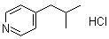 4-(2-甲基丙基)吡啶盐酸盐分子结构 (CAS 1049728-62-2)