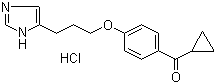 环丙基[4-[3-(1H-咪唑-5-基)丙氧基]苯基]甲酮盐酸盐分子结构 (CAS 1049741-81-2)