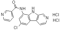 N-(6-Chloro-9H-pyrido[3,4-b]indol-8-yl)-3-pyridinecarboxamide hydrochloride (1:2) molecular structure (CAS 1049743-58-9)