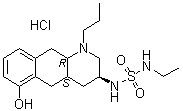 N-Ethyl-N'-[(3S,4aS,10aR)-1,2,3,4,4a,5,10,10a-octahydro-6-hydroxy-1-propylbenzo[g]quinolin-3-yl]sulfamide hydrochloride (1:1) molecular structure (CAS 1049775-69-0)
