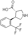 (3S,4R)-4-(2-(Trifluoromethyl)phenyl)pyrrolidine-3-carboxylic acid molecular structure (CAS 1049978-59-7)