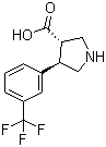 (3S,4R)-4-(3-(Trifluoromethyl)phenyl)pyrrolidine-3-carboxylic acid molecular structure (CAS 1049978-65-5)