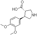 (3S,4R)-4-(3,4-Dimethoxyphenyl)pyrrolidine-3-carboxylic acid molecular structure (CAS 1049980-11-1)